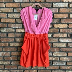 NWT Vintage H&M color block dress with pockets